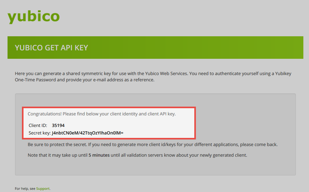 yubico api key